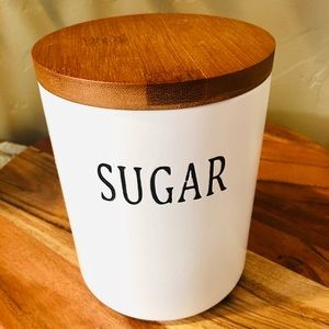 Sugar jar kitchen Farmhouse canister ceramic
